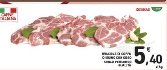 Conad Braciole Di Coppa Di Suino Con Osso Conad Percorso Qualità offerta