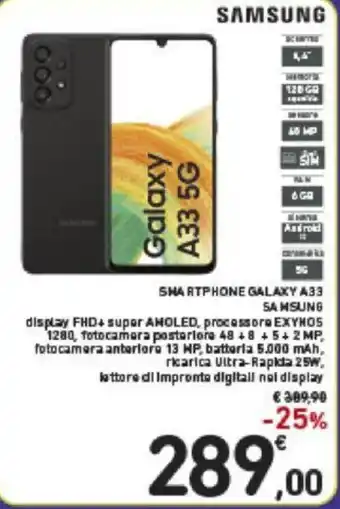 Conad Samsung Smartphone Galaxy A33 offerta