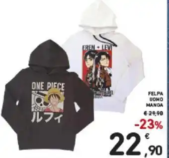 Conad Felpa Uomo Manga offerta