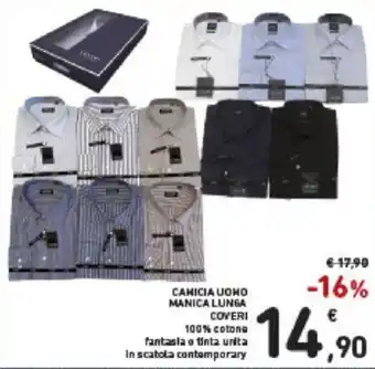 Conad COveri Camicia Uomo Manica Lunga offerta