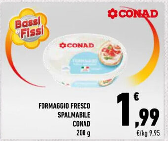 Conad Superstore Conad Formaggio fresco spalmabile 200 g offerta