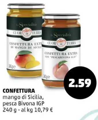 Confettura mango di Sicilia, pesca Bivona IGP 240 g