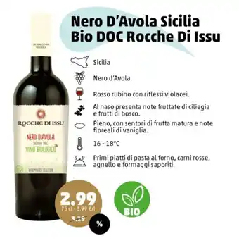 PENNY Nero D'Avola Sicilia Bio DOC Rocche Di Issu offerta