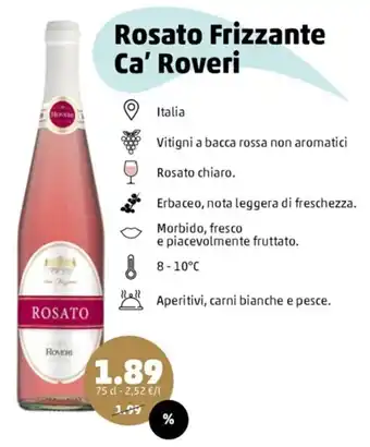 PENNY Rosato Frizzante Ca' Roveri offerta