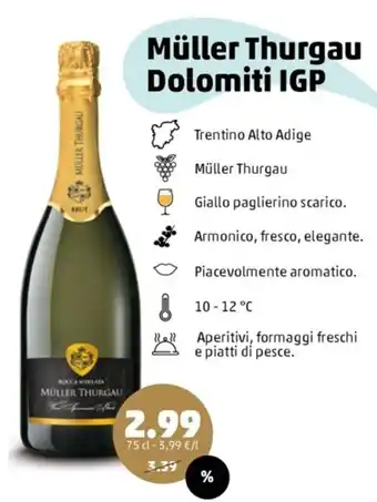 PENNY Müller Thurgao Dolomiti IGP offerta