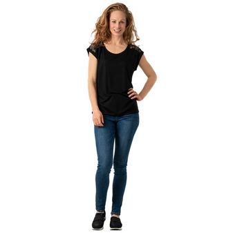 T-shirt con pizzo