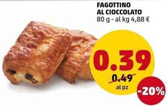 PENNY Fagottino Al Cioccolato 80 g offerta