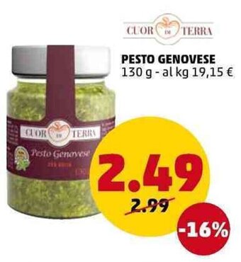 PENNY Cuor di Terra Pesto Genovese 130 g offerta