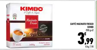 Conad Superstore Kimbo Caffe Macinato Fresco 250 g x 2 offerta