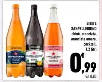 Bibite SanPellegrino chinò, aranciata, aranciata amara, cocktail, 1,2 litri