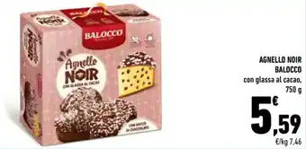 Conad Superstore Balocco Agnello Noir Con Glassa Al Cacao, 750 g offerta