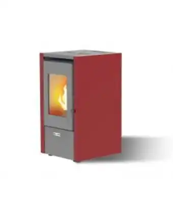 Stufa a pellet mignon 6,15 kw bordeaux