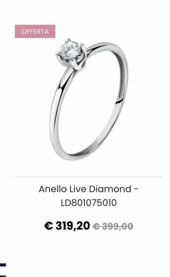 Bluespirit Anello live diamond offerta