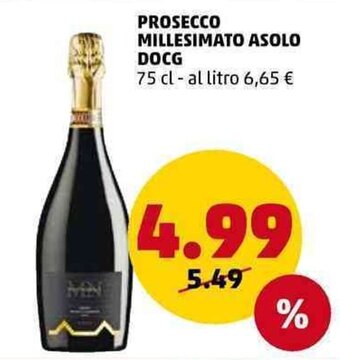 PENNY Prosecco Millesimato Asolo DOCG 75 cl offerta