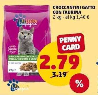 PENNY Croccantini Gatto con Taurina 2 kg offerta