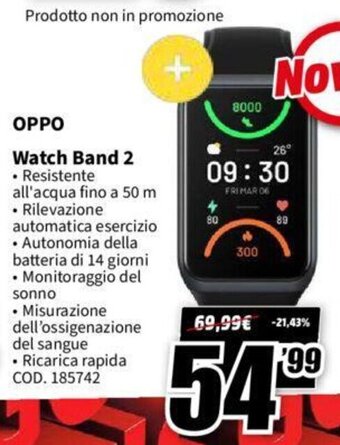 MediaWorld oppo Watch Band 2 offerta