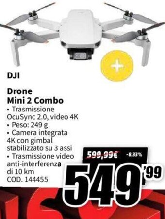 MediaWorld DJI Drone Mini 2 Combo offerta