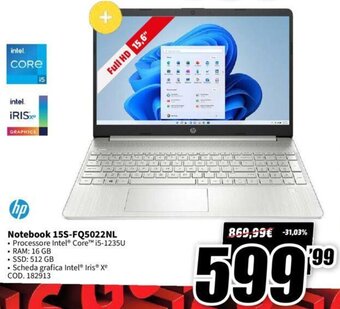 hp Notebook 15S-FQ5022NL