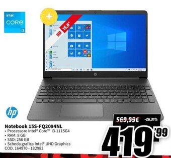 hp Notebook 15S-FQ2094NL