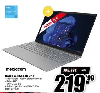 MediaWorld mediacom Notebook Sbook One offerta