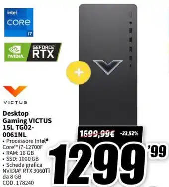 Victus Desktop Gaming 15L TG02-0061NL