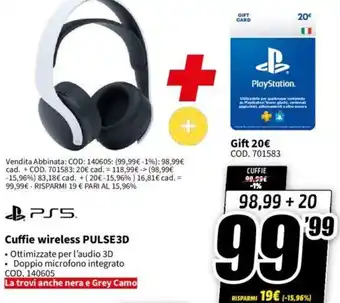 PS5 Cuffie Wireless Pulse3D