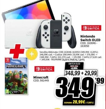 MediaWorld Nintendo Switch Oled offerta