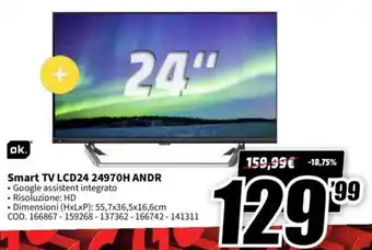 MediaWorld Smart TV LCD24 24970H ANDR offerta