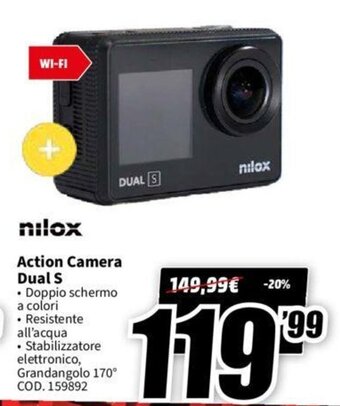 MediaWorld nilox Action Camera Dual S offerta