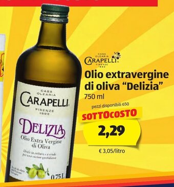 ALDI Carapelli Delizia Olio extravergine di oliva 750ml offerta