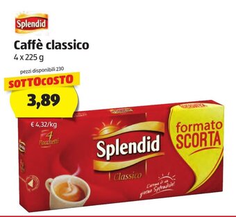 ALDI Splendid Caffè classico 4x225g offerta