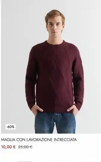 Maglia con lavorazione intrecciata