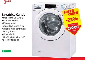 ALDI Candy Lavatrice offerta