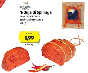 Regione Che Vai 'Nduja di Spilinga 200g