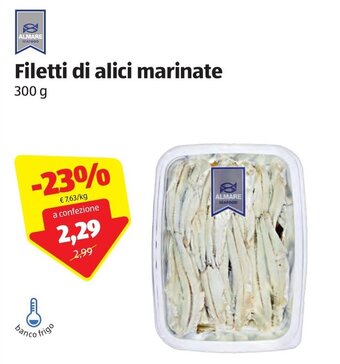 ALDI Almare Filetti di alici marinate 300g offerta