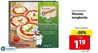 Lidl Taverna giuseppe Mini Margherita 360 G(ml) offerta