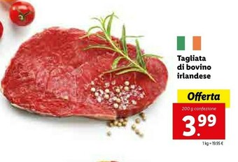 Lidl Tagliata Di Bovino Irlandese offerta