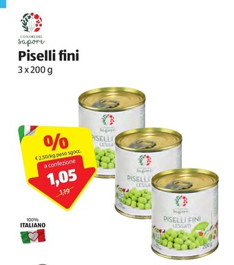 ALDI I Colori del Sapore Piselli fini 3x200g offerta