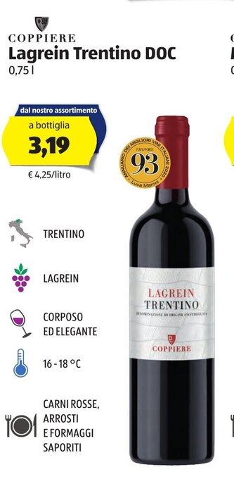 Coppiere Lagrein Trentino Doc 0,75l