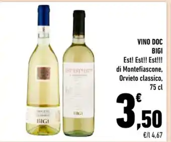 Conad Superstore Bigi Vino Doc 75 cl offerta