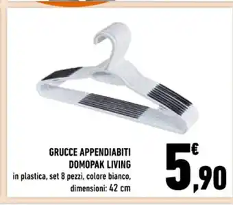 Grucce Appendiabiti Domopak Living 42 cm