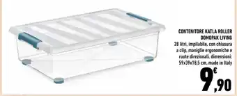 Conad Superstore Contenitore Katla Roller Domopak Living 59x39 x 18,5 cm offerta