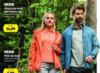 ALDI Inoc Giacca da trail per warm-up offerta