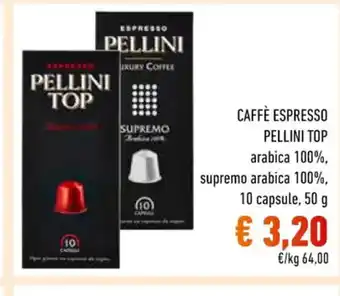 Pellini Top Caffè Espresso 10 capsule, 50 g