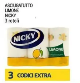 Nicky Asciugatutto Limone 3 rotoli