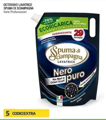 Spuma di Sciampagna Detersivo Lavatrice