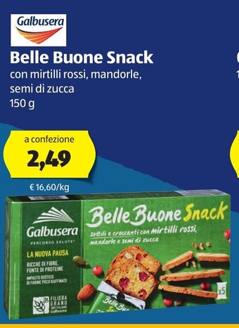 ALDI Galbusera Belle Buone Snack 150g offerta