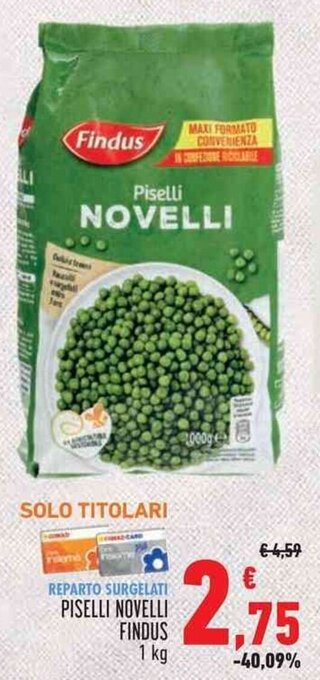 Conad Superstore Findus Piselli Novelli 1 kg offerta