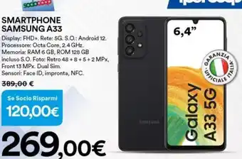 Ipercoop Samsung A33 Smartphone offerta