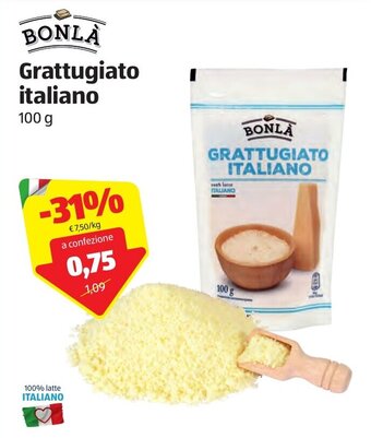 ALDI Bonlà Grattugiato Italiano 100g offerta
